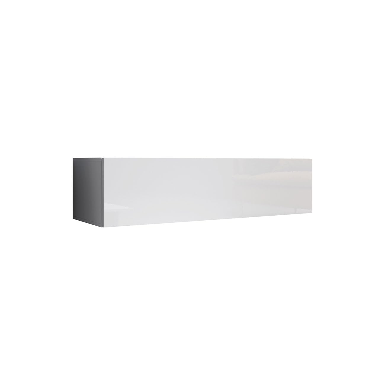 MB Muebles Bonitos | Mueble TV Colgante | Mueble TV suspendido | Color Blanco | Ancho 120 x Largo 30 x Alto 40 cm | 1 Puerta 2 Compartimentos | Mueble de Salón Moderno | Modelo Aitana M1