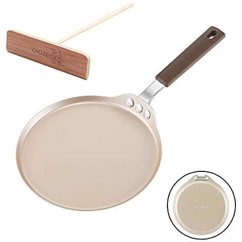 CHEFMADE Crepe Pan with Bamboo Spreader Cover