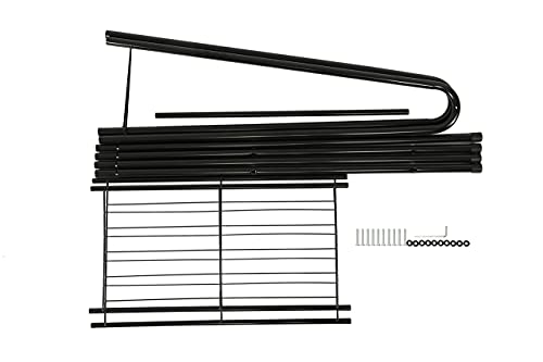 JEROAL Clothing Garment Rack, Coat Organizer Storage Shelving Unit, Entryway Storage Shelf with 2-Tier Metal Shelf, Black
