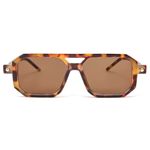 Miniatura 2 de Feisedy Retro 70s Gafas De Sol Mujeres Hombres Vintage Plana Gafas Cuadradas Con Protección Uv400 B2622