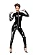 Noir Handmade, Langärmliges PVCCatsuit, Black, S (UK 8) FR:38 EU:36