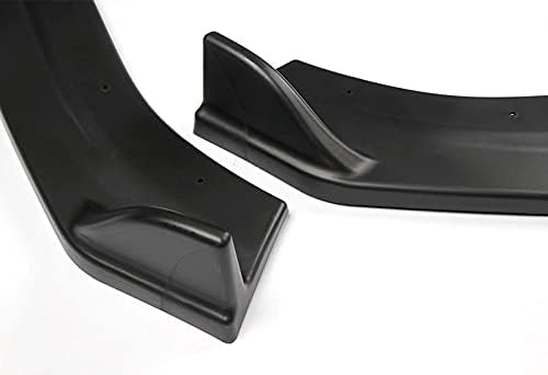 PU/504 Unpainted Matte Black ZL1 Style Front Bumper Body Kit Splitter Lip 3PCS Compaitble with 2016-2018 Chevy Camaro LT LS SS