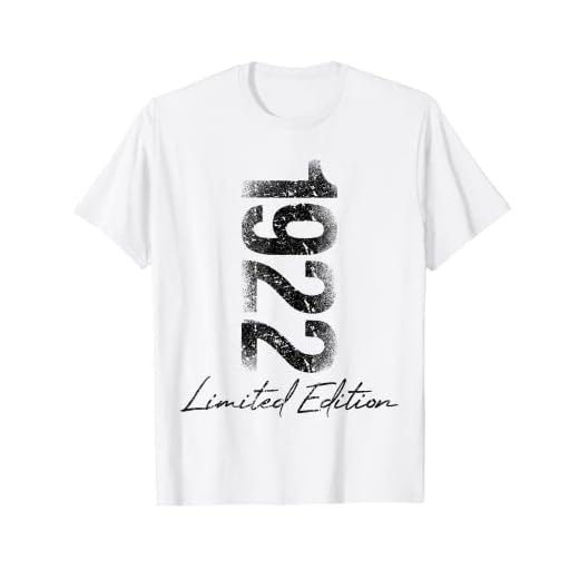 Cumpleaños 1922 Edición limitada Regalo Usado Grunge Vintage Camiseta