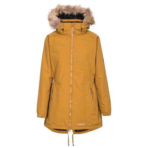Trespass Celebrity, Golden Brown, XS, Warme Wasserdichte Jacke mit abnehmbarer Kapuze für Damen, Braun, X-Small