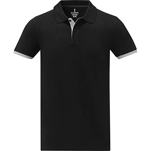 Image of Elevate Mens Morgan Short-Sleeved Polo Shirt (XS) (Solid Black)