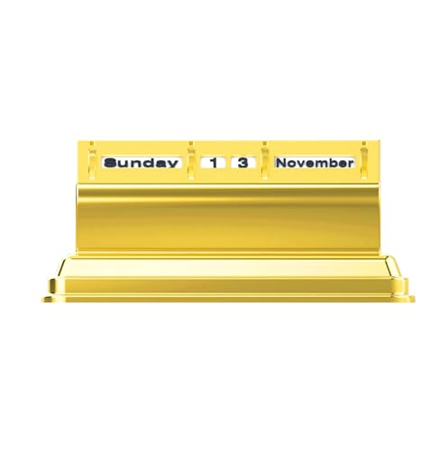 Set Luxury Desk Perpetual Calendar Metal Standing Wedding Anniversary Daily Desktop Perpetual Desk Birthday valentine\'s day Calendar Display Daily Calendar Home Office Decor Teacher Business Gifts - Thumbnail 2