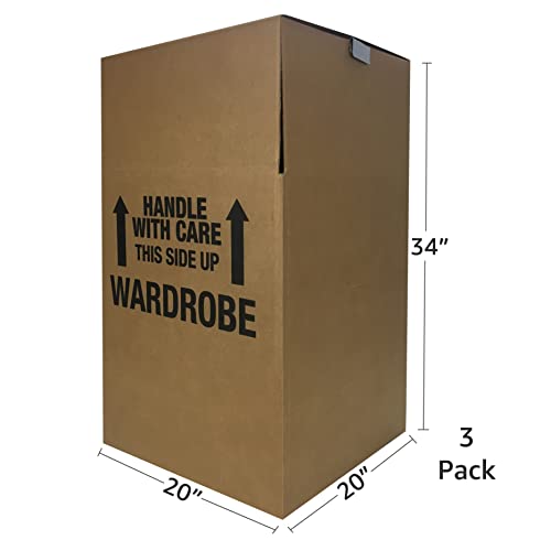 UBOXES Space Savers Wardrobe Moving Boxes With Hanger 20" x 20" x 34" (3 Pack) by UBOXES - Image 2