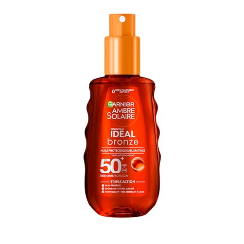 Huile protectrice Garnier FPS 50+ Ambre Solaire Idéal Bronze Vitamine E