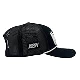 AEW - Upside Down Puff Logo Trucker Hat Black