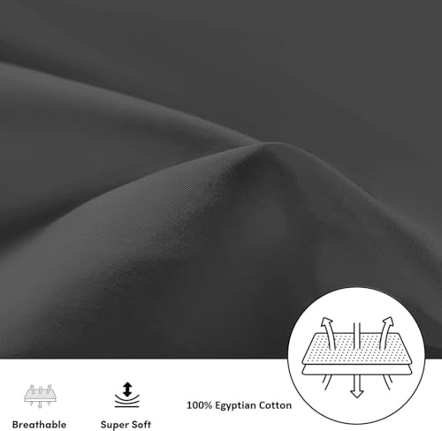 Image of Travel Pillow Case 12x18 Size Pack of 2 Pieces 100% Egyptian Cotton Zipper Closure 500 Thread Count Toddler Pillowcase Fits Up to 12x18, 12x16 or 11x15 Dark Grey