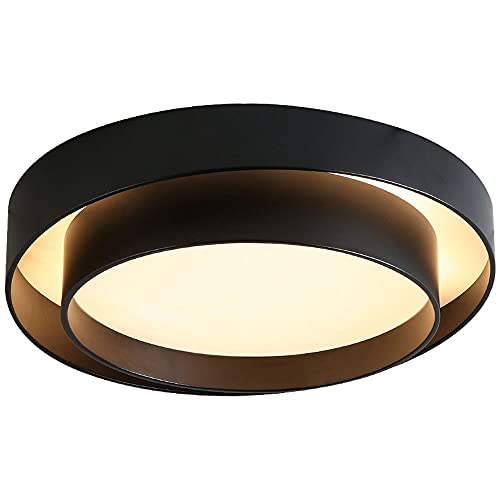 Plafonnier LED moderne 50cm noir dimmable 3 couleurs JCAKES