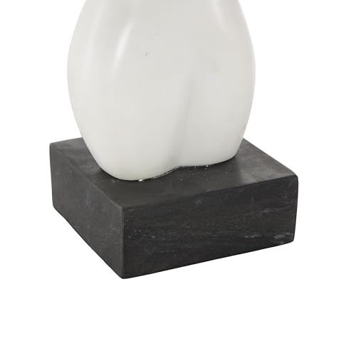 Escultura decorativa mujer de mármol blanca 4x4x11 pulgadas miniatura 3