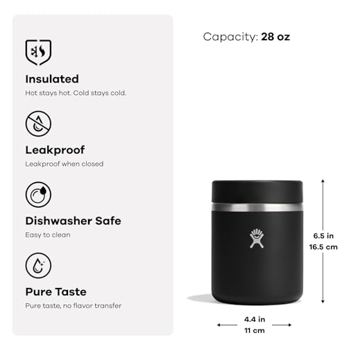 Image of Hydro Flask Food Jar - Insulated Stainless Steel, Snack Travel Container for Hot Food & Soup 28 Oz Beachplum Purple