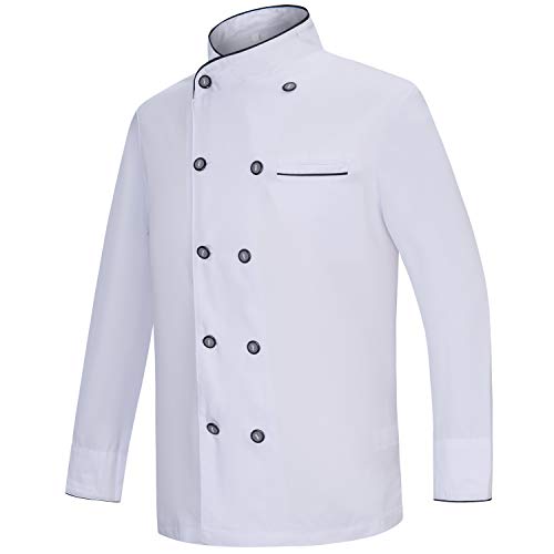 Misemiya - UNIFORME CHEF VESTES MONSIEUR MANCHES LONGUES - Ref.842B - XX-Large, Blanc