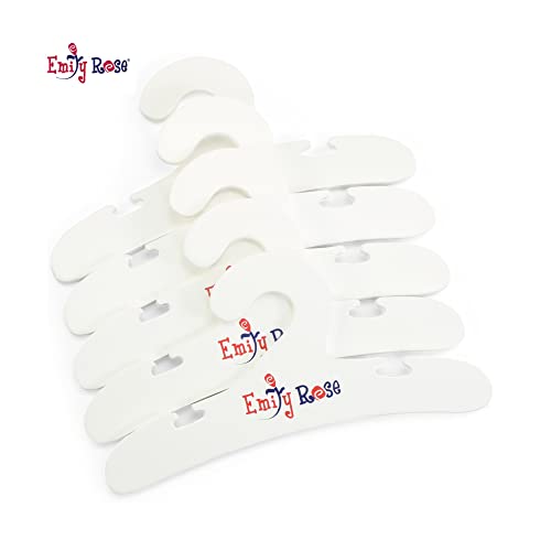 Emily Rose 18-inch Doll - Value 5 Pack Painted White Wooden 18" Doll Clothes Hangers for Closets Armoires Wardrobes Furniture | Accessories Made for 16" - 18" Doll Clothes - Thumbnail 7