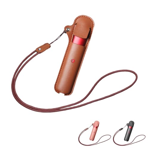 Vape Holder with Lanyard | Vape Mod Carrying with Straps | PU Leather Case Lanyard, Compatible with Vuse Alto (Brown)