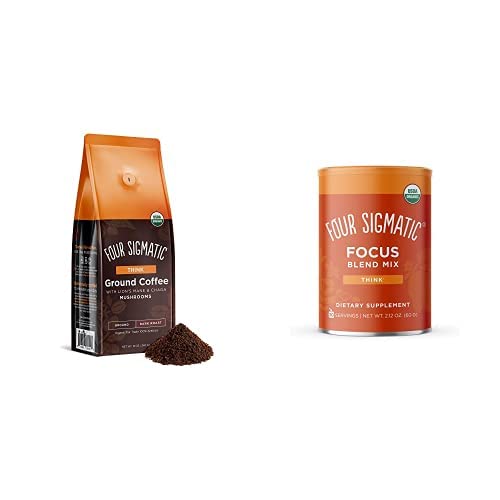 Four Sigmatic Think Ground Coffee With Lion's Mane + Think Focus Blend With 8 Superfoods And Adaptogens Bundle #TOP18