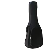弥音閣丈夫な15mmスポンジでケース, ミニギター ギグバッグ, アコーギター, 96cm×36cm×11cm,セミハードギターケース, ギターソフトケース, グレー, 大容量ポケット付き (35と36インチ用15ｍｍブラック)