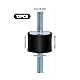 WYYFXY® 12 Stück Gummilager mit Außengewinde M6 × 18 Gummipuffer Vibrationsdämpfer M6 Schwingungsdämpfer, für Wasserpumpen Luftkompressoren(VV20 × 15)