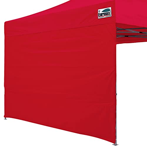 Image of Eurmax USA 10x10 Pop Up Canopy SunWall-UV Protection for Tents,Blocks Sunlight&Wind,Water Resistant Side Wall Only,Easy Hook & Loop Installation,Fit for 10FT Straight Leg Shelters&Gazebo,Red