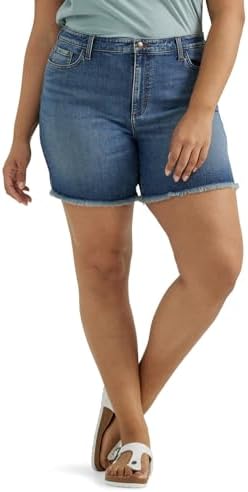 Lee Women&#39;s Plus Size Legendary Cut-Off Denim Short
