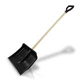 Lienbacher - Pala quitanieves (48 cm, borde de aluminio, palo de madera)