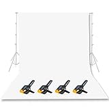 Emart Photo Studio 10 x 12ft White Backdrop Screen, Seamless Chromakey Backdrop Muslin Background Screen for Photography