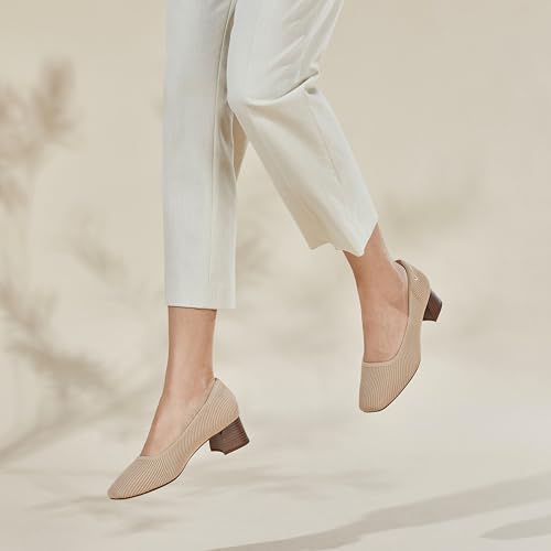 VIVAIA Women's Pumps Melody pro Square Toe Chunky Heels Slip on Dressy Heels for Women Classic 1.77" Mid High Pumps Shoes2