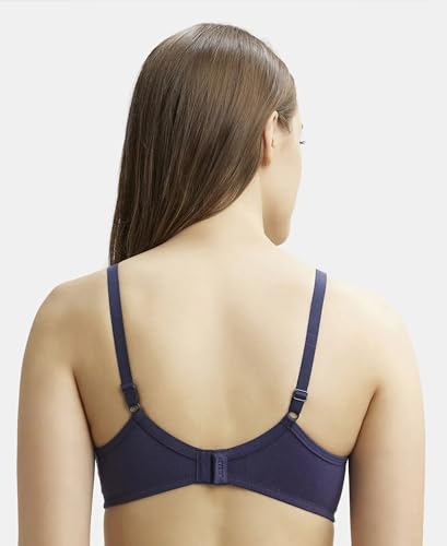 Jockey 1722 Women's Wirefree Non Padded Super Combed Cotton Elastane Stretch Medium Coverage Everyday Bra with Concealed Shaper Panel and Adjustable Straps