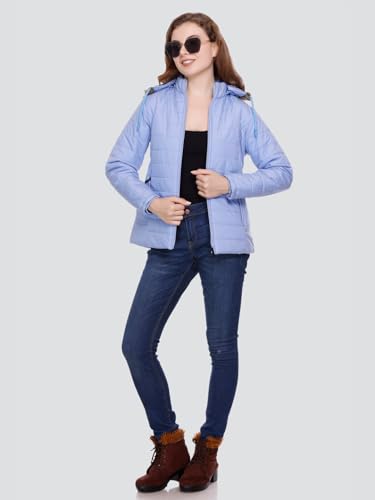Image of RARE TIMES Women's Stylish Solid Full Sleeves Jacket | Winter Wear Quilted Jacket for Travelling | Regulaer Fit Puffer Jacket For Women