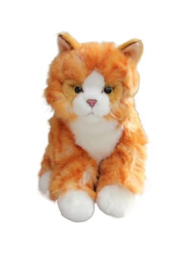 Peluche chat tigré orange cadeau de naissance doudou doux