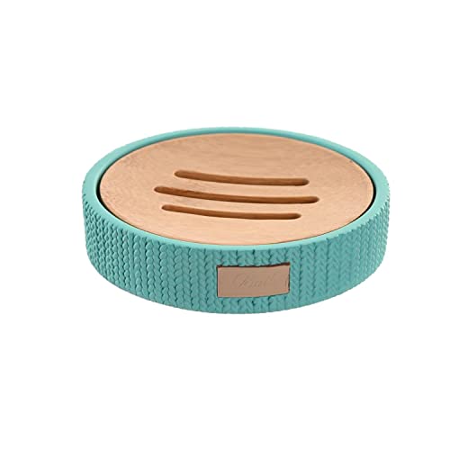 Jabonera DKD Home Decor 11 x 11 x 2,5 cm Cemento Verde