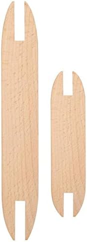 PLLO 2Pcs Wooden Weaving Shuttle, Wooden Knitting Needles Weaving Loom Tools Shuttle for Weaving Kid DIY Craft Sweater Scarf Tapestry Weaving Accessories