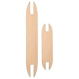 PLLO 2Pcs Wooden Weaving Shuttle, Wooden Knitting Needles Weaving Loom Tools Shuttle for Weaving Kid