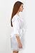 Womens Bridal White Satin Robe with 'Bride' Print on Back for weddings (Medium)