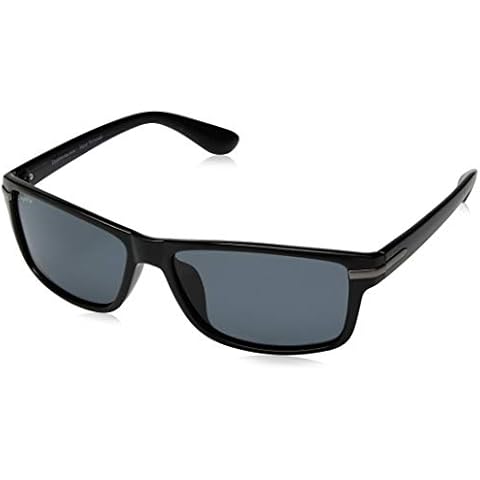 Coyote Eyewear P-43 Fashion Polarized Sunglasses, Black Frame, Gray Lens Cover