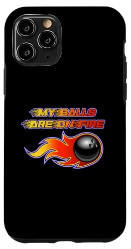 My Balls Are On Fire �{�[�����O�{�[�� ���t�� �ʔ����{�E���[ �X�}�z�P�[�X iPhone 11 Pro �p