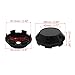 X AUTOHAUX 4pcs 68mm 6 Clips Car Wheel Tyre Center Hub Cap Cover with Badge Sticker Universal Black Plastic Replacement