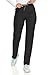 MediChic Women's Straight Leg Seven Pocket Cargo Scrub Pants with 4-Way Stretch Anti-Wrinkle Moisture Wicking Scrubs Black