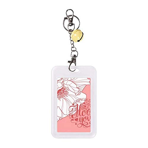 Funda protectora para tarjetas de crédito rosa con estampado floral para mujer