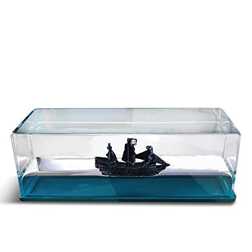 Perla Negra En Una Botella, Barco Pirata En Una Caja, Botella De Deriva De Fluido De Barco Pirata, Barco Pirata del Caribe En Una Botella para Decoración del Hogar, Vitrinas, Regalos De Juguetes De