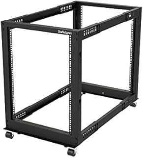 StarTech.com 15U 19" Open Frame Server Rack - 4 Post Adjustable Depth 22-40" Mobile - Free Standing Rolling Network/Computer Equipment Data Rack - Dell PowerEdge HP ProLiant ThinkServer (4POSTRACK15U)
