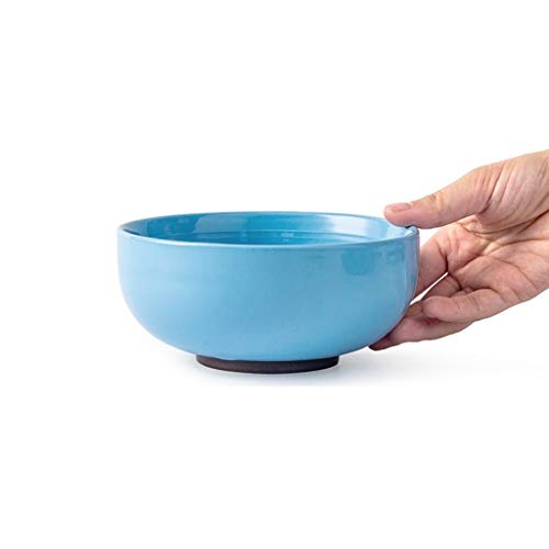 SZQ-Bol Bol Rond, récipient de Nourriture de Vaisselle de Plat d'hôtel de Vaisselle de Bol de Fruit de Bol de Ramen de Bol de 6/7 Pouces Grand Bol de Porcelaine Surface Lisse Cover