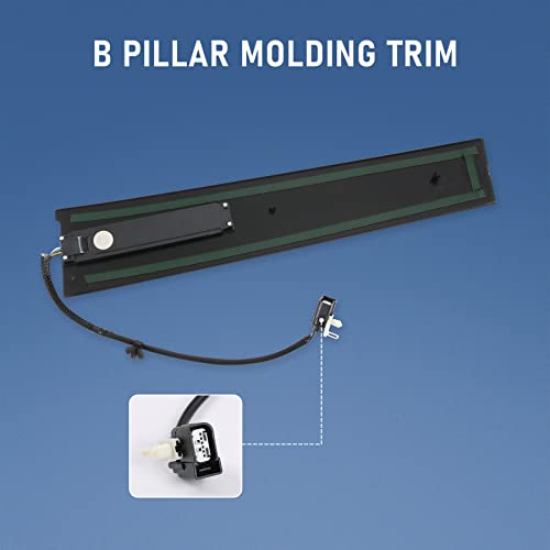 B Pillar Molding Trim With Door Entry Keypad Replacement For Ford Flex 2010-2019 Replaces Ba8Z-7420555-Ac Ba8Z7420555Aa Ba8Z7420555Ab Door Pillar Applique Driver Front Left Outer Lh Side #TOP4