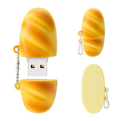 BORLTER CLAMP Memorias USB 32GB Lindo Pan en Forma de Unidad de Memory Stick Pendrive Novedad Regalo USB para Almacenamiento Externo de Datos