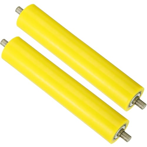 Set of 2 Steel Conveyor Rollers, 1.4” 2” 2.4 in 2.7 in Diameter 1/4