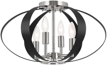 Miniatura 7 de Kichler Cecil 52588CPZ - Montaje empotrado (4 luces, 17.75 pulgadas, ovalado, bronce champán y negro)