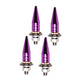 Mavota 4PCS License Plate Screws Bullet Shape Aluminum License Plates Fasteners Decorative Screws Bo