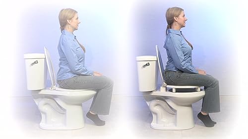 Centoco 3 inch Raised Toilet Seat for Seniors, Round, Open Front No Cover, Plastic, Made in the USA, 3L300STSCC-001, White