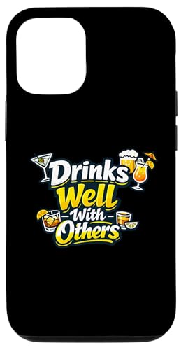 ���l�Ƃ悭���� ? Funny Drinking Squad �X�}�z�P�[�X iPhone 12/12 Pro �p